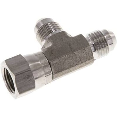 JIC T-koppeling UNF 1/2''-20 binnendraad x buitendraad RVS 350 bar (4917.5psi)