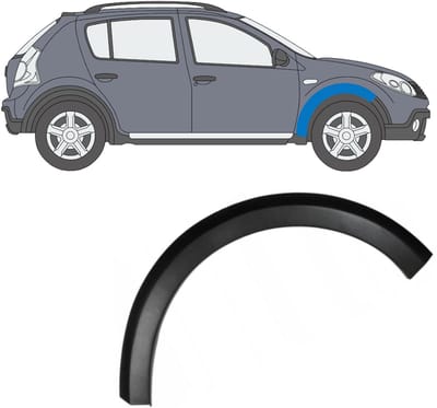 Spatbord sierlijst wielkast voor Dacia Sandero 2008-2012 / Rechts