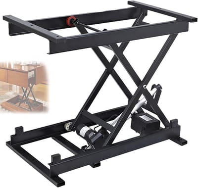 Elektrisch Hefplatform - Verstelbare Tafel - Materiaal Transport - Afstandsbediening Inbegrepen - 42x42x42 cm - Zwart