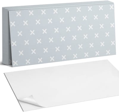 Coloray Plaktegels - Patroon met kruisjes Zelfklevende Wandtegels - 40 cm x 20 cm - Grijs Plaktegels - 10 stuks - Rechthoek PVC Tegels - Plaktegels Badkamer - Vloertegels Zelfklevend - Vinyltegels Vloer Zelfklevend - Portugese Tegels