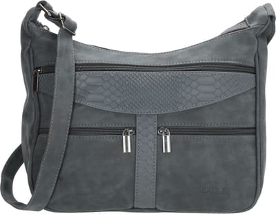 Beagles Albacele Crossbody Schoudertas - Handige Ritsvakken - Blauw