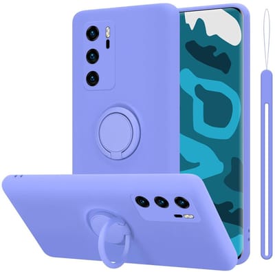 Cadorabo Hoesje geschikt voor Huawei P40 in LIQUID LICHT PAARS - Beschermhoes van flexibel TPU silicone Case Cover met ring