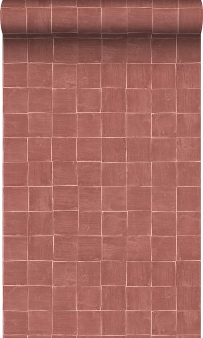 Origin Wallcoverings behang tegelmotief terracotta - 50 x 900 cm - 348047