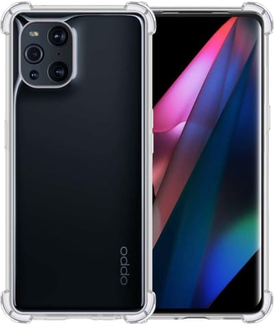 Hoesje - Geschikt voor OPPO Find X3 Pro - Sterk & Shockproof - Siliconen Case - Back Cover - Telefoon Hoes Shock Proof - Telefoonhoesjes - Transparant