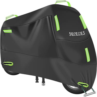 Motorhoes voor buiten en binnen - Waterdicht, 300D, met Reflecterende Strepen en Slotgaten - Voor Scooter en Motorcross