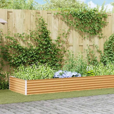 vidaXL - Verhoogde - plantenbak - Lichtbruin - 485 - x - 100 - x - 36 - cm