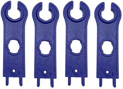 Zonne-connector Sleutels - PV Gereedschap - Paneel Montage - Zinklegering - 4 stuks - Zwart