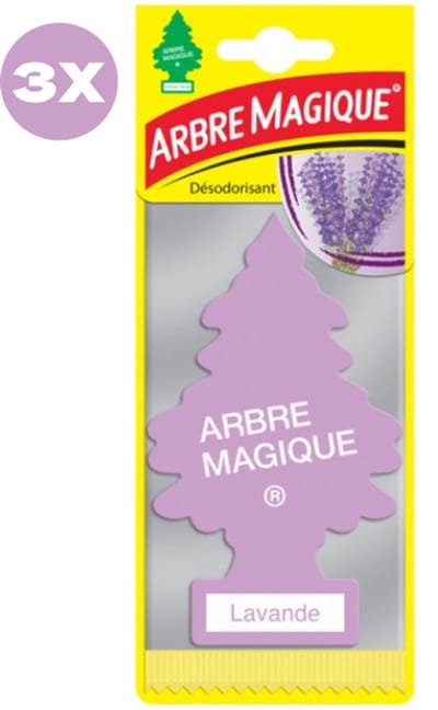 3 stuks Lavande Lavendel Arbre Magique Geurboom Luchtverfrisser voor in de auto – Car Parfum – Geurboompje – Geurbooster – Wonderboom – Geurverfrisser – Nieuwe Auto – Autogeur – Autoparfum – Geurblad - Zomer Fris