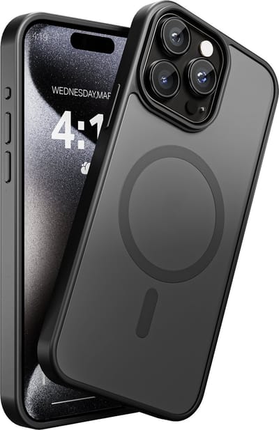 Hoesje Geschikt voor iPhone 16 Pro - Zwart - Geschikt voor MagSafe – Slank, Sterk en Shock proof