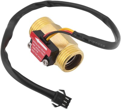 1 Piece Turbine Water Flow Meter Flow Sensor G1/2'' Electric Magnetic Brass Inline Hall Switch Male Thread 1-25L/Min