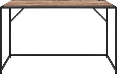 Quincy-Schrijftafel - Verweerd Eiken/Zwart Metaal