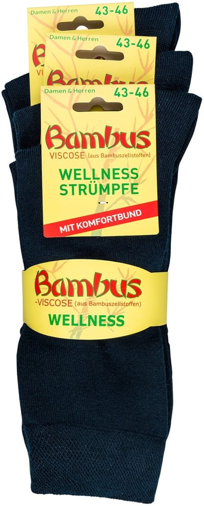 Bamboe sokken - 3 paar - navy blauw - normale schachtlengte - maat 39/42