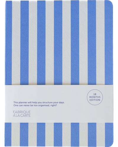 Fabrique - 18 maanden agenda 2026-2027 - A5 - lavendelblauw strepen