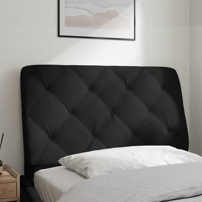 vidaXL - Hoofdbordkussen - 90 - cm - fluweel - zwart