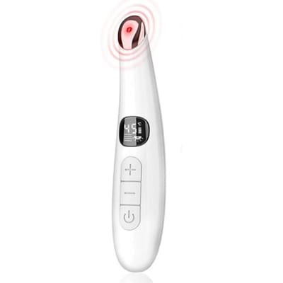 3 in 1 Eye Lift Wand Beautyapparaat Vibrerend Rood Licht 98°F tot 113°F LCD-Display Oogmassager voor Droge Ogen Donkere Kringen Wallen wit