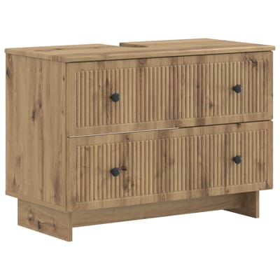 vidaXL - Wastafel - kabinet - voor - de - badkamer - EDE - Artisanaal - eiken