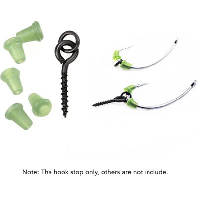 20 pièces Vis Filetées pour Appâts Boilies 40 pièces Arrêts pour Hameçons Stop Hameçon Stopper Boilies Bloc Hameçon Perles Pêche à la Carpe vert
