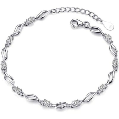 925 Sterling Zilver Elegante Zirkoon Charm Armbanden Armbanden voor Vrouwen Meisjes Bruiloft Verjaardag Sieraden Cadeau wit