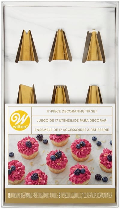 Wilton Spuitmondjes Set - Garneerspuit - Goud - 17-Delig