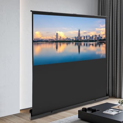 Mobiel Projectiescherm - Draagbaar Beamerscherm - Thuisbioscoop Presentaties - Automatisch Terugtrekken - 204cm Diagonaal 4:3 - Zwart