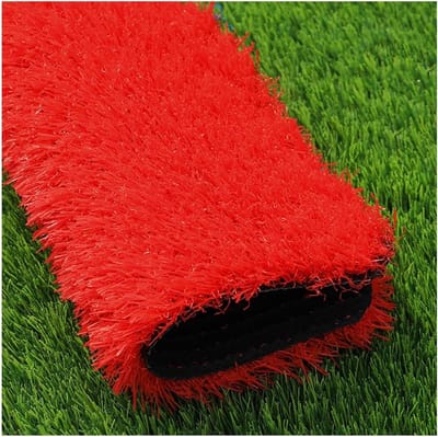 Kunstgras Gazonmat - Nep Grastapijt - Decoratief Gebruik - Zelfdrenkend Ontwerp - 31x59 Inch - Rood