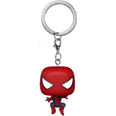 hete Marvel Spider Man Creatieve Student Sleutelhanger Hanger Anime Periferie Mannen Auto Sleutelhanger Mode Vrouwen Tas Accessoires Leuke Cadeaus 4cm gray