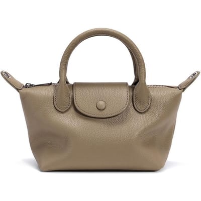 Sac bandoulière pour femme en cuir véritable Nouveau sac à bandoulière en cuir de vachette pleine fleur pour femme Sac à main polyvalent haut de gamme à motif litchi gray