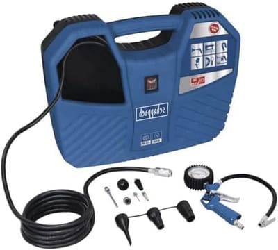 Mobiele Compressor - Perslucht Koffer - Banden Oppompen - Olievrij Onderhoud - 180 L/min - Grijs