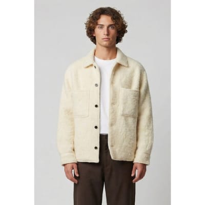 IRO Paris Josespe Overshirt Ecru Size: S | Jackets Outlet | Heren | Ecru