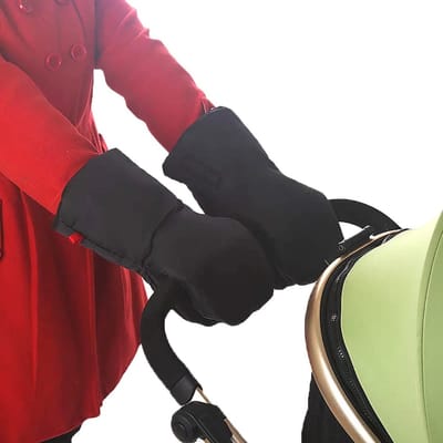 Stroller Handschoenen - Dik & Warm - Waterdicht - Universeel voor Buggy & Wandelenwagen - Ouders & Verzorgers - Zwart - 1 Paar
