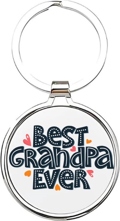Akyol - Best grandpa ever Sleutelhanger - opa - De leukste opa - Opa sleutelhanger - grootvader sleutelhanger - Sleutelhanger voor opa - Familie sleutelhanger - verjaardagscadeautje - cadeau voor opa - grandfather - Pake - 4 x 7,5 CM