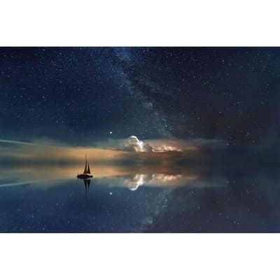 Diamant mozaïek meer landschap patronen handgemaakte diamant schilderij boot kruissteek diamant borduurwerk 20X30CM gray