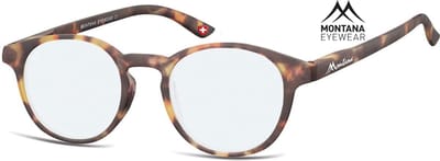 Montana Eyewear BLF52F leesbril - beeldschermbril +1.00 Bruin tortoise - Rond