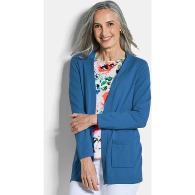 Cardigan van COTTAMIRA zonder sluiting - blauw - Gr. 19 van Goldner Fashion