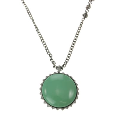 Behave - I Love Rock 'n Roll ketting groen met hanger - 78 cm