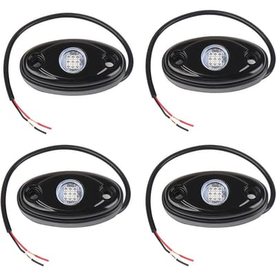 4 stuks Rock Lights 4-Pod voor JEEP Offroad Truck UTV ATV Boot Ondercarrosserielicht (Groen) blauw
