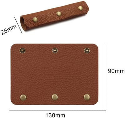 Dailygoods- Handvat - 2 Stuks PU Lederen Wrap Covers - Tas Grip Beschermers - Zacht en Duurzaam - Elegante Uitstraling - 13 x 9 cm - Tasgrip