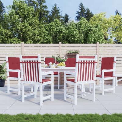vidaXL - Tuinstoelkussens - 6 - st - 100x50x3 - cm - oxford - stof - wijnrood
