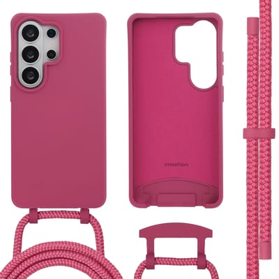 imoshion Hoesje - Geschikt voor Samsung Galaxy S26 Ultra - Color Backcover met afneembaar koord Magnetische Ring - Raspberry
