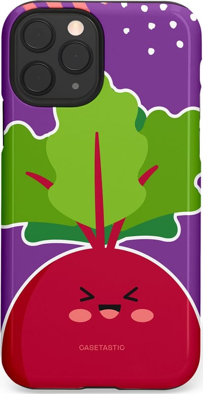 Casetastic Hoesje Geschikt voor Apple iPhone 11 Pro - Stijlvolle Beschermende Duo-layer Case - Kawaii Groenten Look
