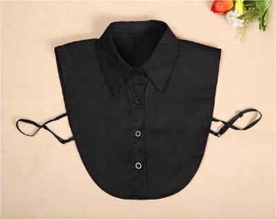 Blousekraag Dames - Losse kraag - Zwart - Puntkraag - kraagje Zwart - Overhemd vervanging - Blouse