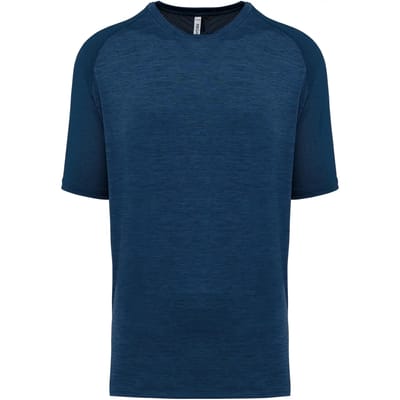 PROACT® Tweekleurig padel-T-shirt met raglanmouwen voor heren PA4030 - Sporty Navy / Marl Sporty Navy - 3XL