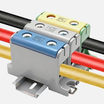 DIN Rail Terminal Block 220A AC800V/DC1000V - Industriële Elektrische Aansluiting voor Besturingskasten, Hernieuwbare Energie en Hoge Stroom Circuits