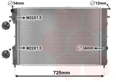 Van Wezel - RADIATOR VOOR OPEL OMEGA B 1994-1999 1300165