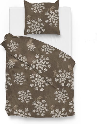Zo! Home Bassett Dekbedovertrek - Eenpersoons - 140x200/220 cm - Taupe