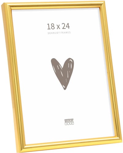 Deknudt Frames fotolijst  S011A4 - smal goud in kunststof - 18x24 cm