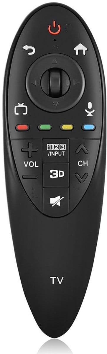 Dailygoody - TV Remote Control - Vervangingsafstandsbediening - 3D TV ervaring - Zwart - Voice Control - 10 meter bereik - Geschikt voor Televisie - M
