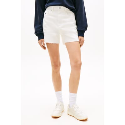 Tommy Hilfiger Mom Short Denim White Größe: W31 | Kurze Sporthosen Outlet | Damen | Blau