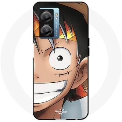 Hoesje - Oppo - A77 5G - Flexibel - Wit - Monkey D. Luffy - One Piece