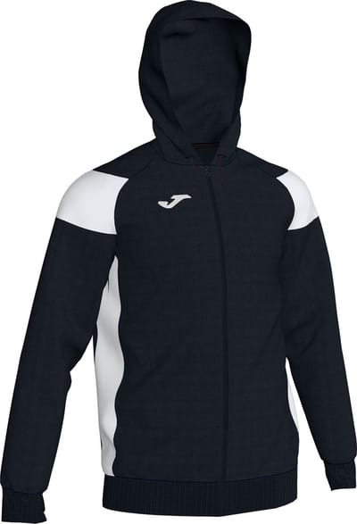 Joma Crew III Jas Met Kap Kinderen - Wit / Zwart | Maat: 152